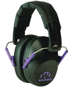 Walker's Game Ear(R) GWP-FPM1-BKPU PRO Low-Profile Folding Muff (Black/Purple)