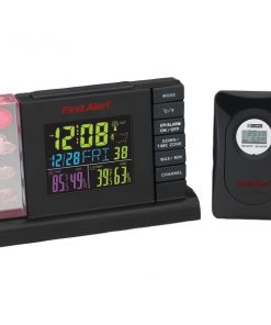First Alert(R) SFA2650 Radio-Controlled Weather Station Alarm Clock with Wireless Sensor