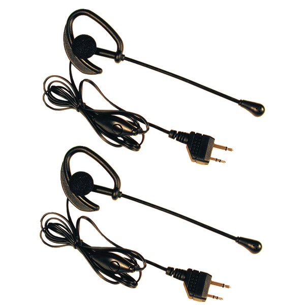 Midland(R) AVP1 2-Way Radio Accessory (Over-the-ear microphone headsets with PTT dual pin jacks)