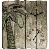 Taylor(R) Precision Products 91940 12" x 13" Palm Tree Poly Resin Clock with Thermometer