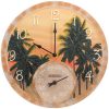 Springfield(R) Precision 92669 14" Poly Resin Clock with Thermometer (Coconut Bay)