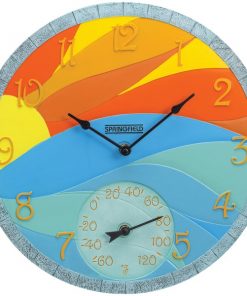 Springfield(R) Precision 92672 14" Poly Resin Clock with Thermometer (Sunrise)