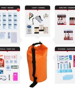 2 Person Essential Survival Kit, Dry Bag