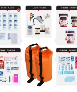 3 Person Essential Survival Kit, Dry Bag
