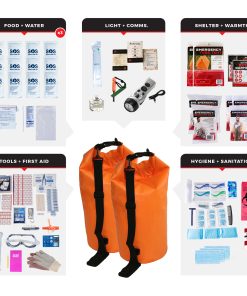 3 Person Comfort Survival Kit, Dry Bag