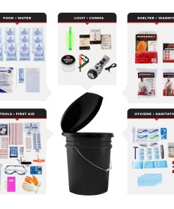1 Person Comfort Survival Kit, Bucket and Lid
